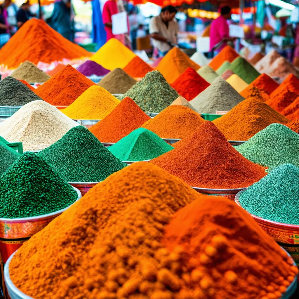 Spices at Djemaa el-Fna market